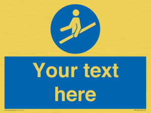 MV5168: Custom Use Hand Rail Sign