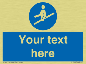 MV5168: Custom Use Hand Rail Sign