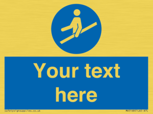 MV5168: Custom Use Hand Rail Sign