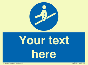 MV5168: Custom Use Hand Rail Sign