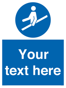 MV5168: Custom Use Hand Rail Sign