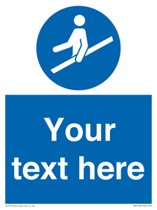 MV5168: Custom Use Hand Rail Sign