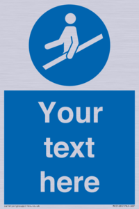 MV5168: Custom Use Hand Rail Sign