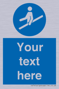 MV5168: Custom Use Hand Rail Sign