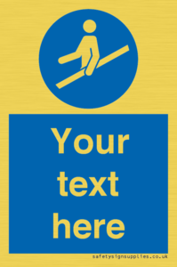 MV5168: Custom Use Hand Rail Sign