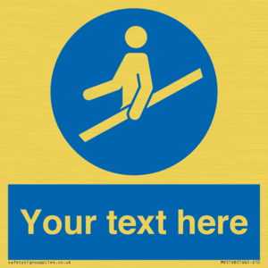 MV5168: Custom Use Hand Rail Sign