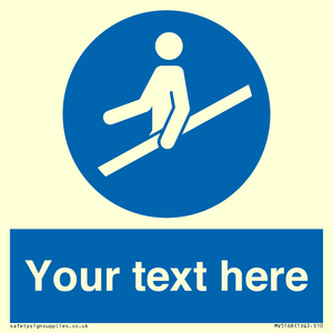 MV5168: Custom Use Hand Rail Sign
