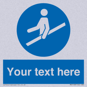 MV5168: Custom Use Hand Rail Sign