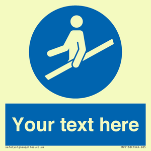 MV5168: Custom Use Hand Rail Sign