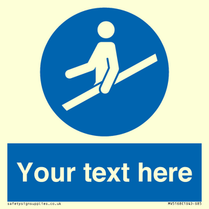 MV5168: Custom Use Hand Rail Sign