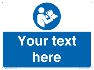 MV5170: Custom Refer to Instructions Sign