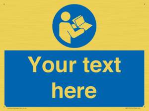 MV5170: Custom Refer to Instructions Sign