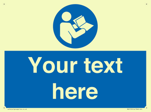 MV5170: Custom Refer to Instructions Sign