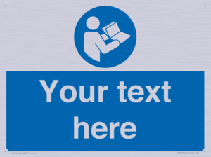 MV5170: Custom Refer to Instructions Sign