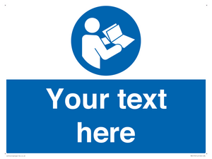 MV5170: Custom Refer to Instructions Sign