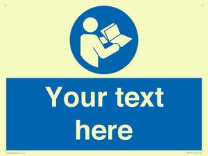 MV5170: Custom Refer to Instructions Sign