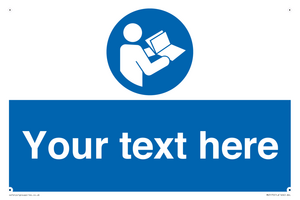 MV5170: Custom Refer to Instructions Sign