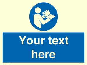 MV5170: Custom Refer to Instructions Sign