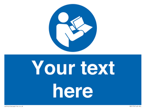 MV5170: Custom Refer to Instructions Sign