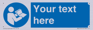 MV5170: Custom Refer to Instructions Sign