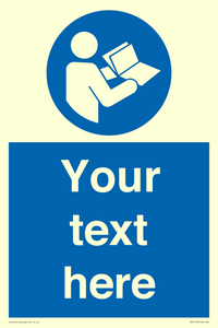 MV5170: Custom Refer to Instructions Sign