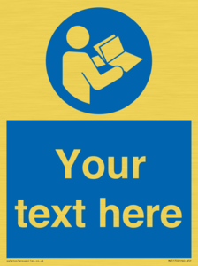 MV5170: Custom Refer to Instructions Sign