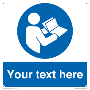 MV5170: Custom Refer to Instructions Sign