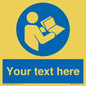 MV5170: Custom Refer to Instructions Sign