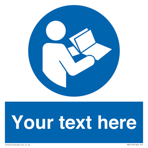 MV5170: Custom Refer to Instructions Sign