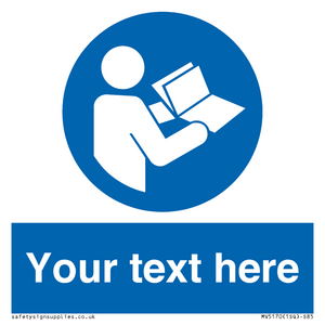 MV5170: Custom Refer to Instructions Sign