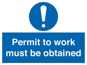 MV5326: Permit to work must be obtained