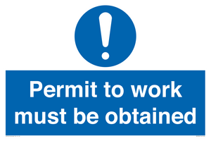 MV5326: Permit to work must be obtained
