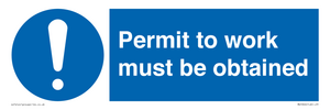 MV5326: Permit to work must be obtained