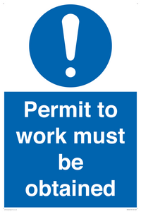MV5326: Permit to work must be obtained