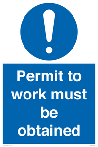 MV5326: Permit to work must be obtained