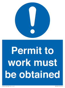 MV5326: Permit to work must be obtained