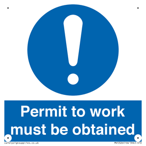 MV5326: Permit to work must be obtained