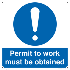 MV5326: Permit to work must be obtained