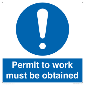 MV5326: Permit to work must be obtained