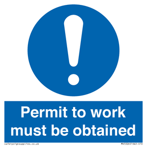 MV5326: Permit to work must be obtained