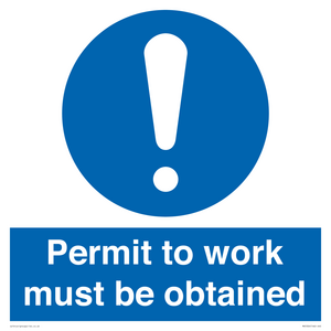 MV5326: Permit to work must be obtained