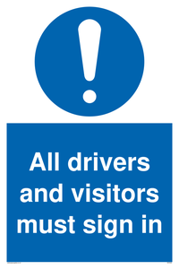 MV5342: All drivers and visitors must sign in