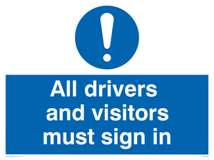 MV5342: All drivers and visitors must sign in