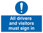 MV5342: All drivers and visitors must sign in