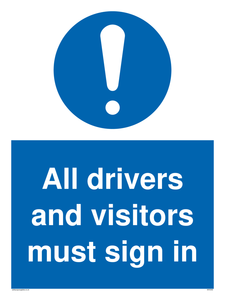 MV5342: All drivers and visitors must sign in