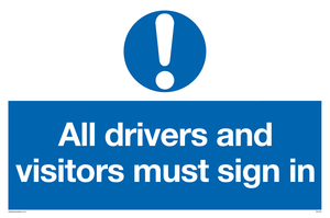 MV5342: All drivers and visitors must sign in