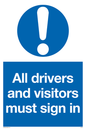 MV5342: All drivers and visitors must sign in