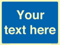 MV5403: Custom Blank mandatory (blue) Sign