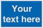 MV5403: Custom Blank mandatory (blue) Sign
