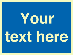 MV5403: Custom Blank mandatory (blue) Sign